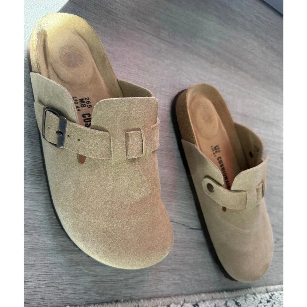 Cushion air men clog size 8 beige